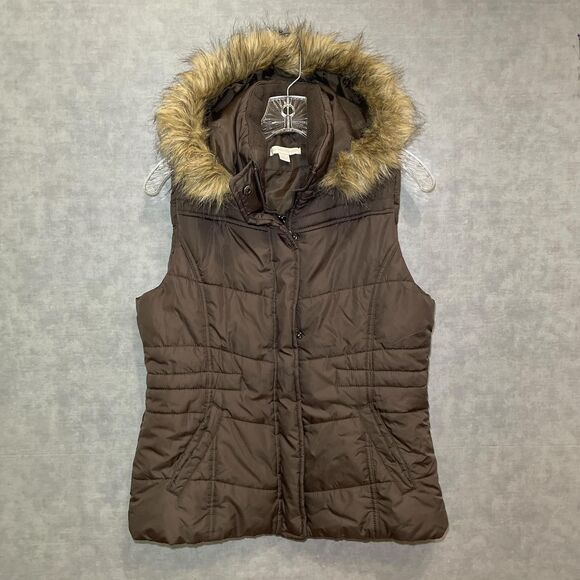 Faux fur lined vest from New York and Company - Picture 1 of 8